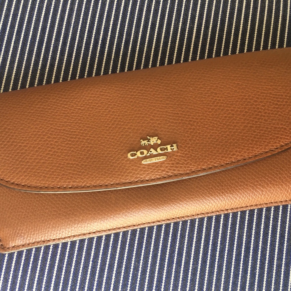 Coach wallet, leather large, lauthentic,